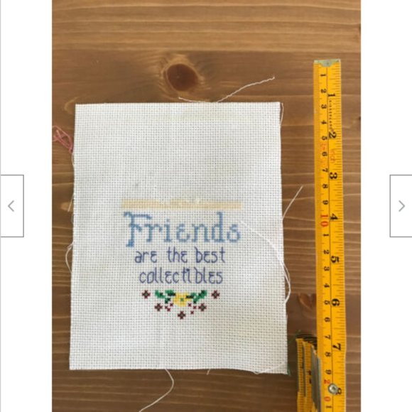 3 Completed Cross Stitch Embroidery FRIENDSHIP Sayings Ewe's Welcome - Picture 2 of 5